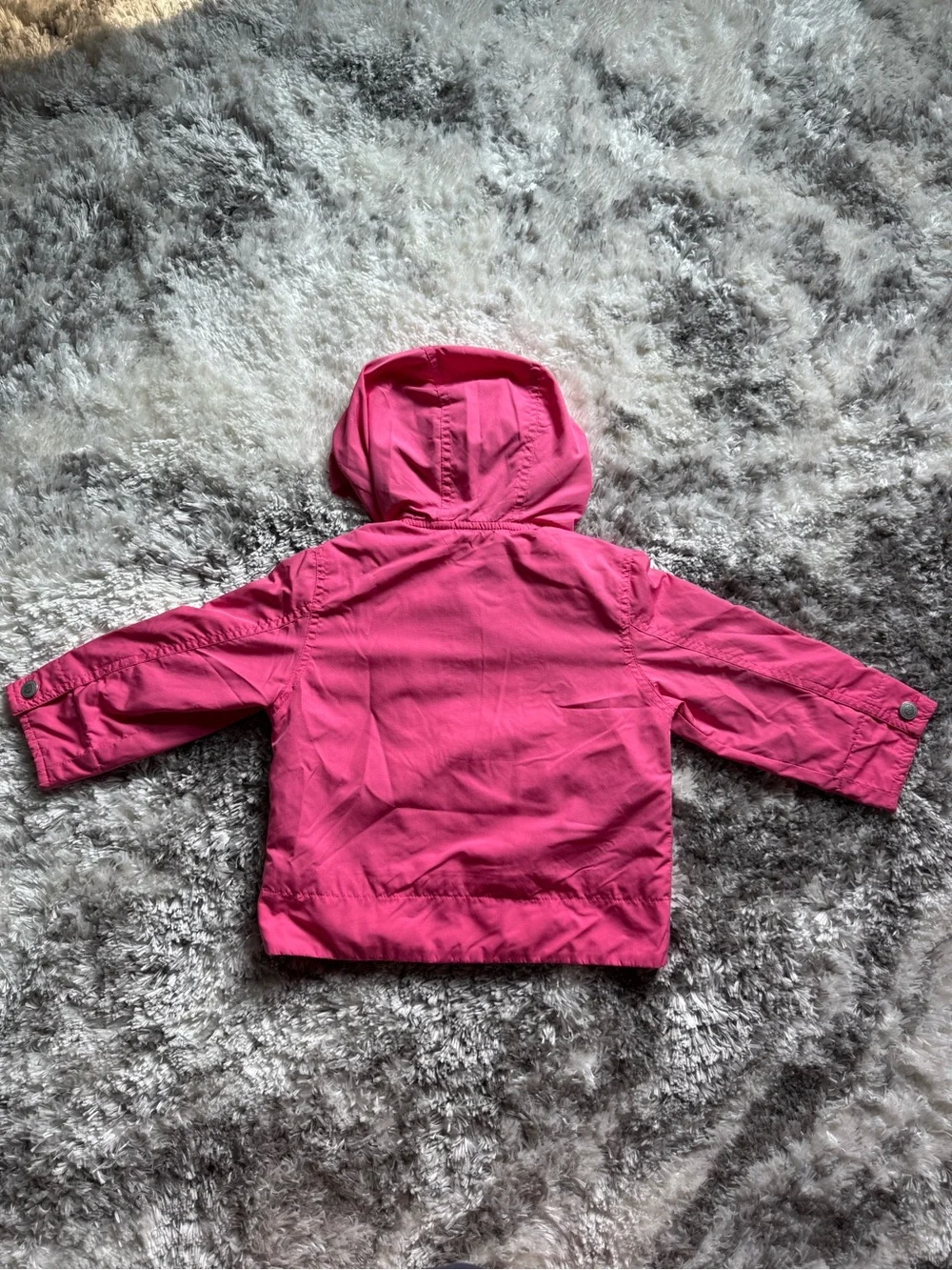 Baby GAP Y2K Lightweight Hooded Pink Windbreaker Rain Jacket — 2 years